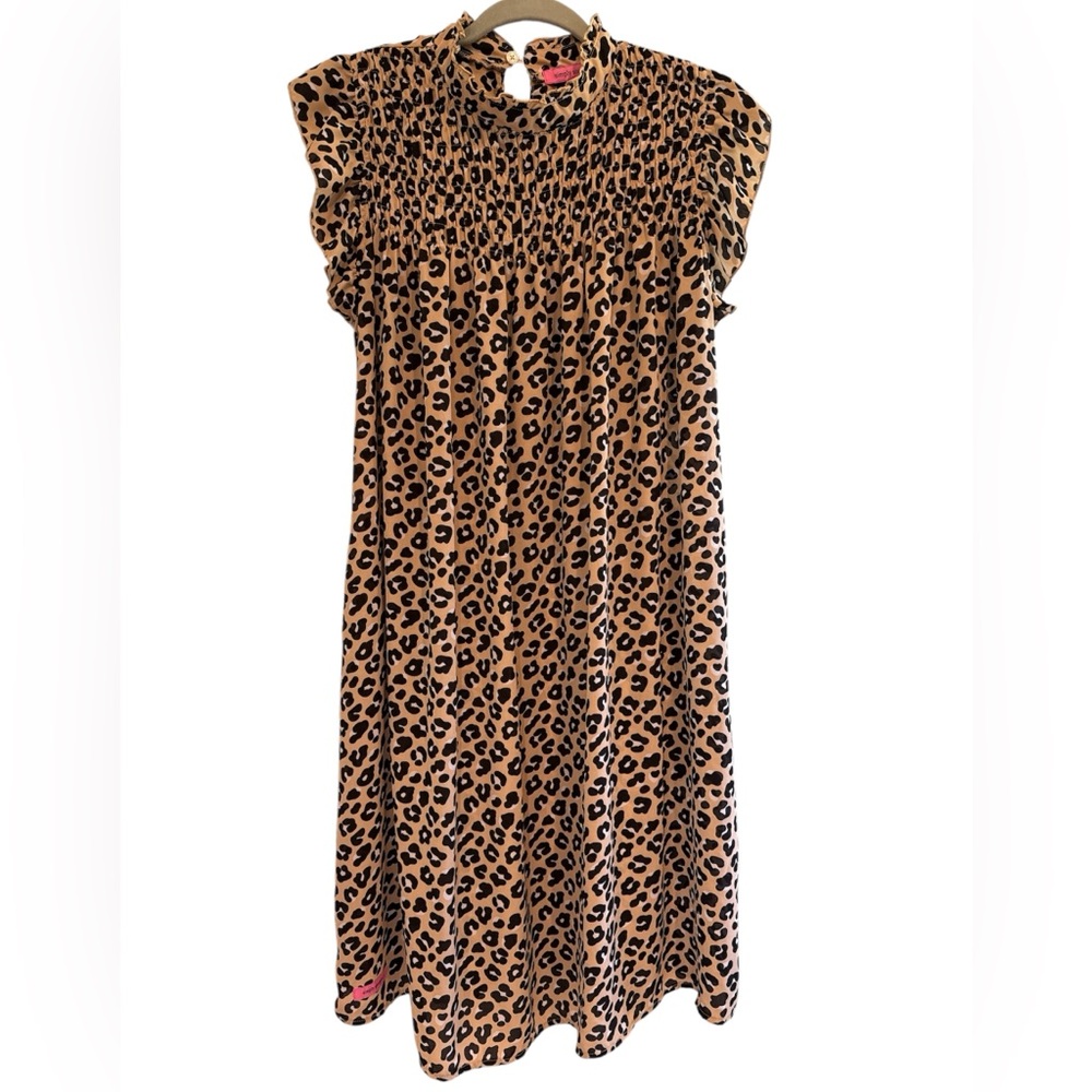 Simply Southern Leopard Print Smocked Dress